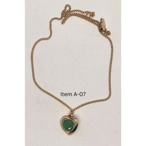 Jade colored 8" Chain Necklace Item #A-07